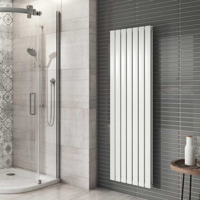 Michigan White Double Vertical Flat Panel Radiator - 1600x475mm