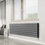 Michigan Grey Double Horizontal Flat Panel Radiator - 340x1800mm