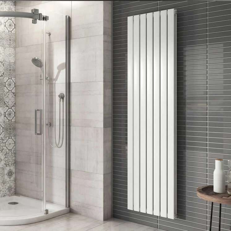 Michigan White Double Vertical Flat Panel Radiator - 1800x475mm