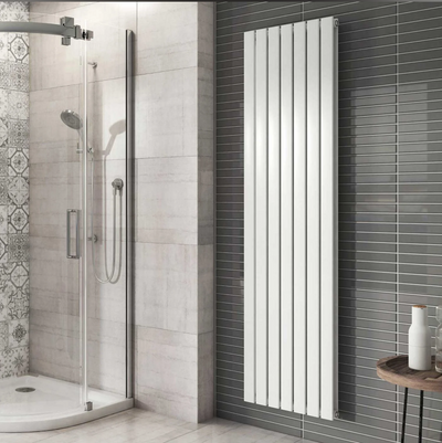 Michigan White Double Vertical Flat Panel Radiator - 1800x475mm