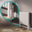 Wyoming White Horizontal Column Radiator - 600x622mm