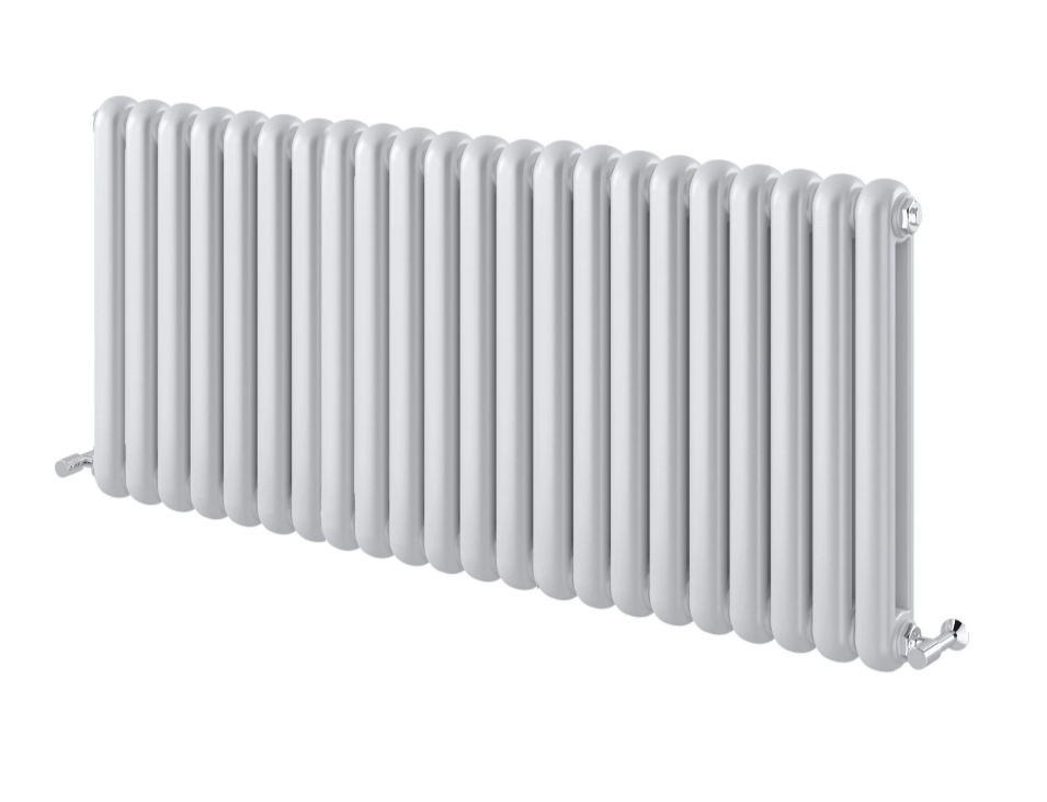 Wyoming White Horizontal Column Radiator - 600x1340mm