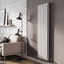 Wyoming White Vertical Column Radiator - 1500x380mm