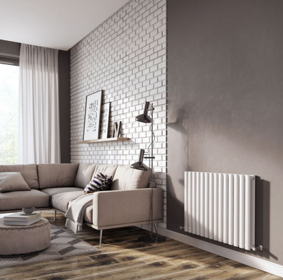 Minnesota White Double Horizontal Radiator - 600x820mm