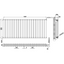 Minnesota White Double Horizontal Radiator - 600x1360mm