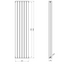 Minnesota Grey Double Vertical Radiator - 1500x350mm