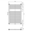 North Carolina 770x500mm Electric Heated Towel Rail – Chrome