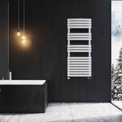 Oklahoma 1200 x 500mm Heated Towel Rail - White
