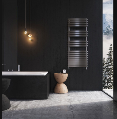 Oklahoma 1200 x 500mm Heated Towel Rail - Anthracite Grey