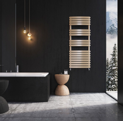 Oklahoma 1200 x 500mm Heated Towel Rail - Brown Metallic