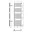 Oklahoma 1600 x 500mm Heated Towel Rail - White