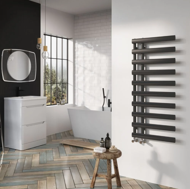 Massachusetts 1140 x 500mm Vertical Radiator - Grey