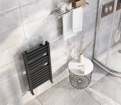 Delta 1200 x 500mm Double Layer Heated Towel Rail - Anthracite