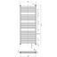 Delta 1200 x 500mm Double Layer Heated Towel Rail - White