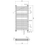 Delta 800 x 400mm Double Layer Heated Towel Rail - Anthracite