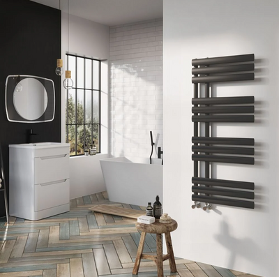 Louisiana Grey Designer Heated Towel Rail - 1130x500mm