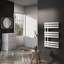 Louisiana White Designer Heated Towel Rail - 820x500mm