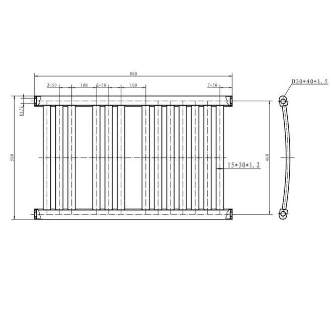 Missouri 770 x 500mm Heated Towel Rail – Chrome