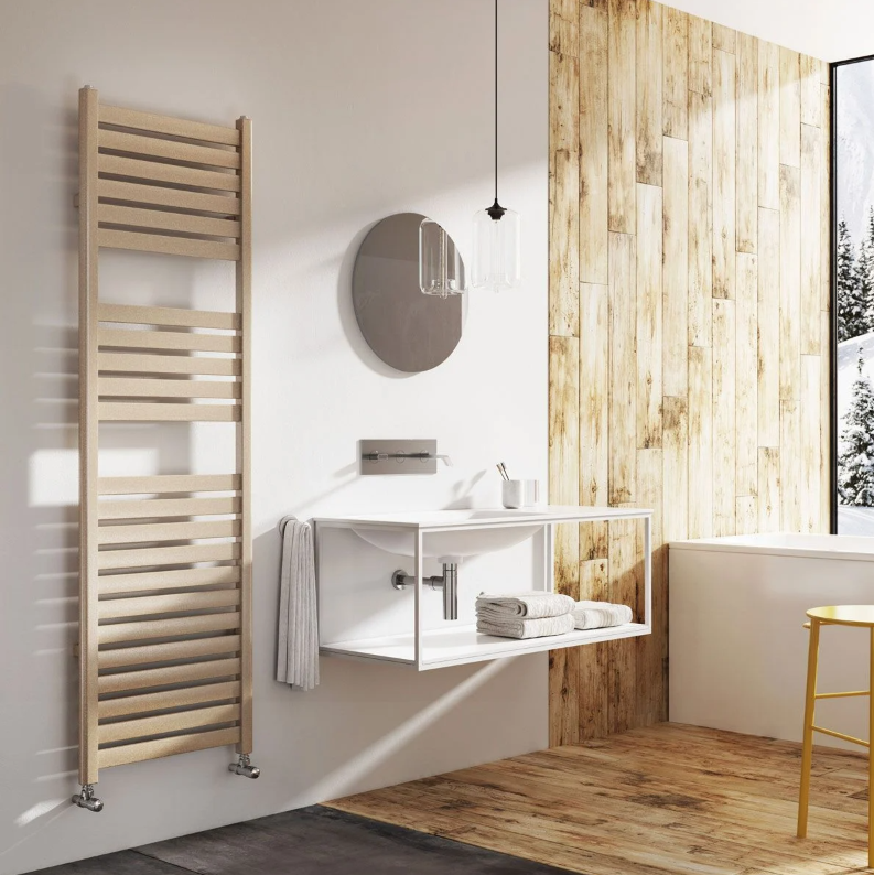 Pennsylvania 1600 x 500mm Heated Towel Rail – Brown Metallic