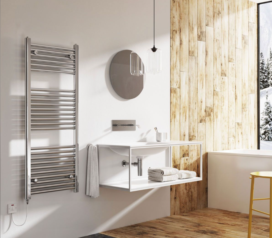North Carolina 1200x500mm Electric Heated Towel Rail – Chrome