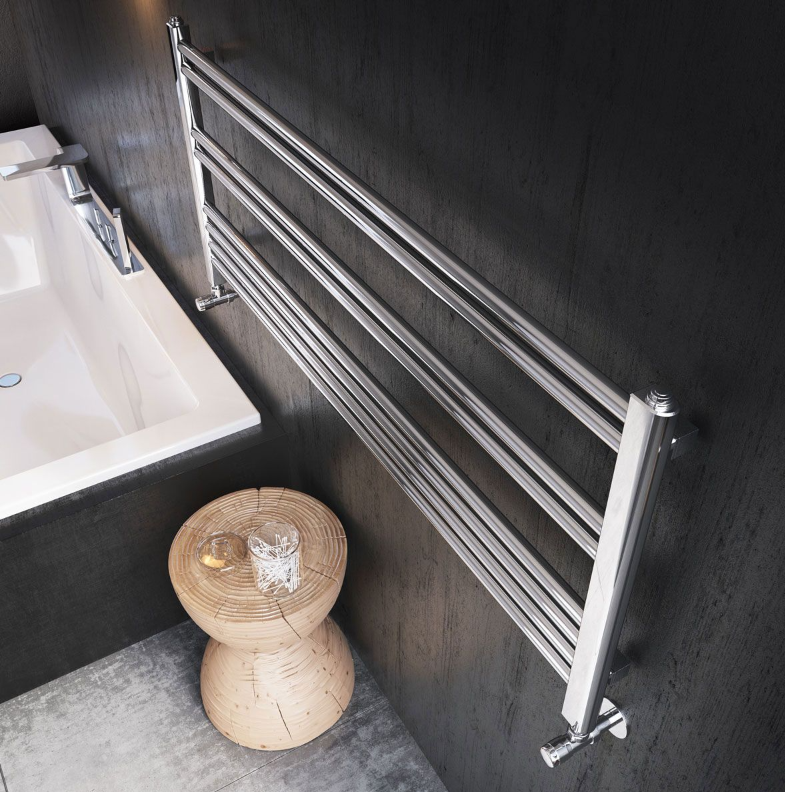 North Carolina 500 x 1180mm Horizontal Towel Rail – Chrome