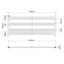 North Carolina 500 x 1180mm Horizontal Towel Rail – Chrome