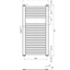 North Carolina 770x400mm Heated Towel Rail – Matt Black