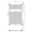 North Carolina 770x500mm Heated Towel Rail – Matt Black