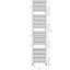 North Carolina 1800x400mm Heated Towel Rail – Brushed Gold N24