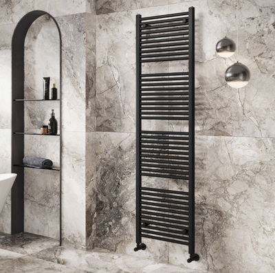 North Carolina 1800x500mm Heated Towel Rail – Matt Black