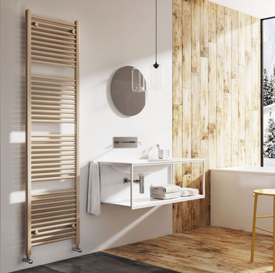 North Carolina 1800x500mm Heated Towel Rail – Brown Metallic