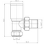 Round Chrome Angled Pair of Radiator Valves