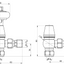 Wooden Head Angled Pair of Radiator Valves - Satin Nickel N24