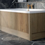Jack 1000mm Ribbed Floorstanding Vanity Unit with Doors in Natural Oak with Black Worktop N24