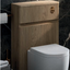 Jack 1000mm Ribbed Floorstanding Vanity Unit with Doors in Natural Oak with Black Worktop N24