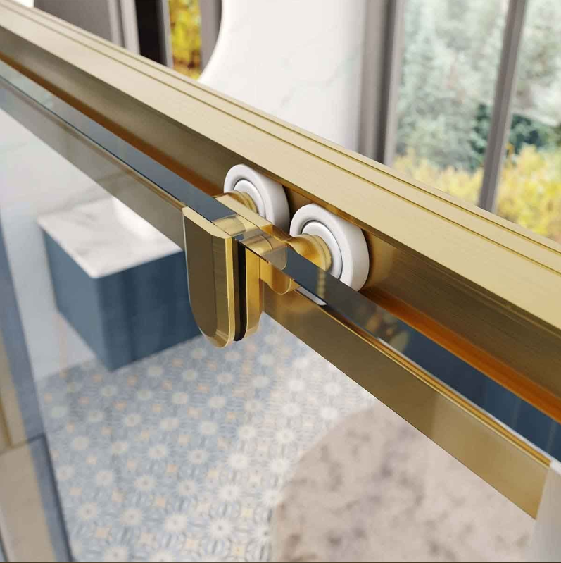 Murphy 1000mm Sliding Shower Door - Brushed Gold
