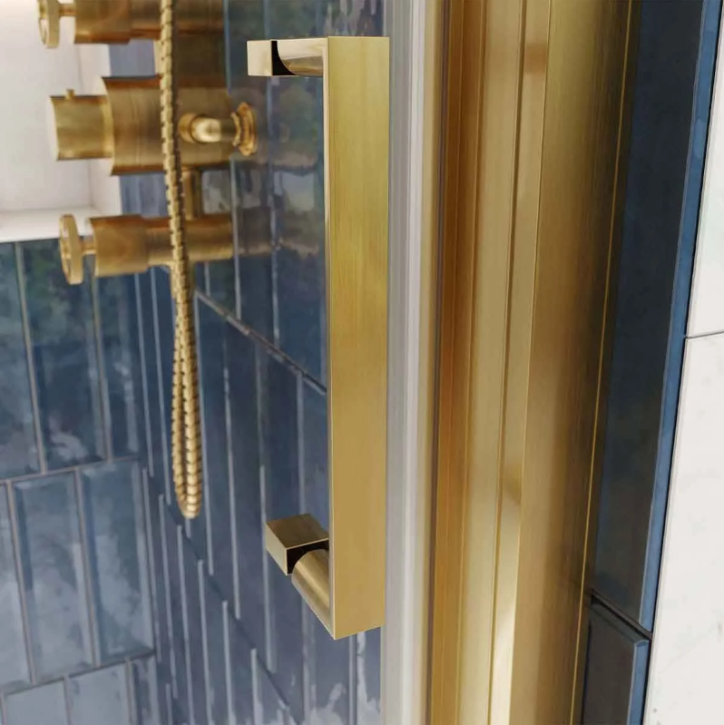 Murphy 1000mm Sliding Shower Door - Brushed Gold