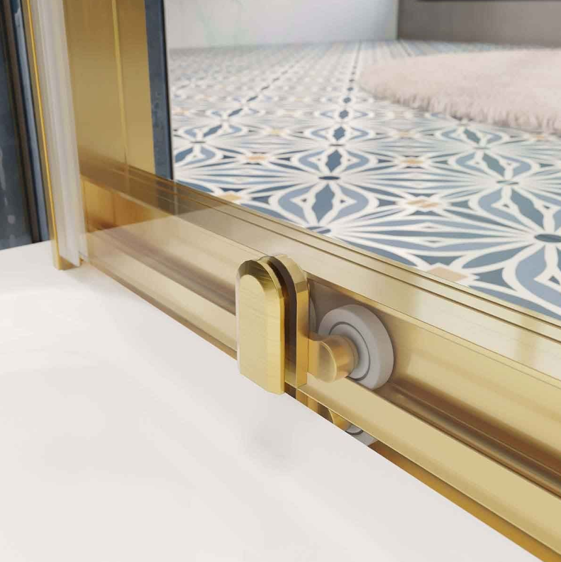 Murphy 1000mm Sliding Shower Door - Brushed Gold