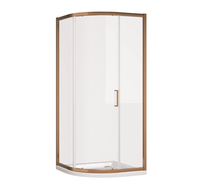 Murphy Brushed Bronze Sliding Shower Door Quadrant - 1000x900mm N24