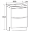 Montana 600mm Floorstanding Vanity Unit in Gloss White & Grey Glass Basin