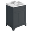George 600mm Floorstanding Traditional Vanity Unit in Midnight Grey