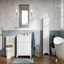 George 810mm Floorstanding Traditional Vanity Unit in Matt White
