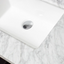 York 650mm Vanity Unit in Matt White with Marble Worktop & Ceramic Basin