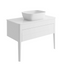 Sarah 1000mm Vanity Unit in Matt White inc worktop with no tap holes