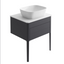 Sarah 650mm Vanity Unit in Slate Grey inc worktop with no tap holes