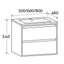 Windsor 800mm Wall Hung Vanity Unit in French Grey & Sawn Oak