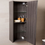 Deane Wall Mounted Tall Storage Cabinet in Grey Linear