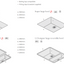 Mariz Stainless Steel Sink Modules R25 - 3050 x 640 x 12mm 8 Worktop Colour Options