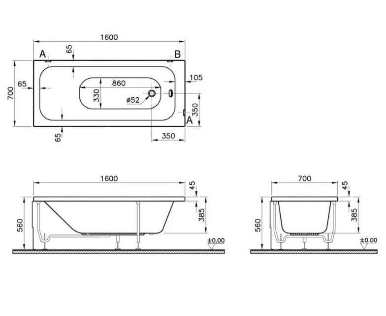VitrA Balance Standard Bath