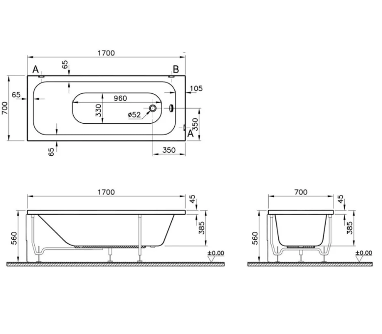 VitrA Balance Standard Bath